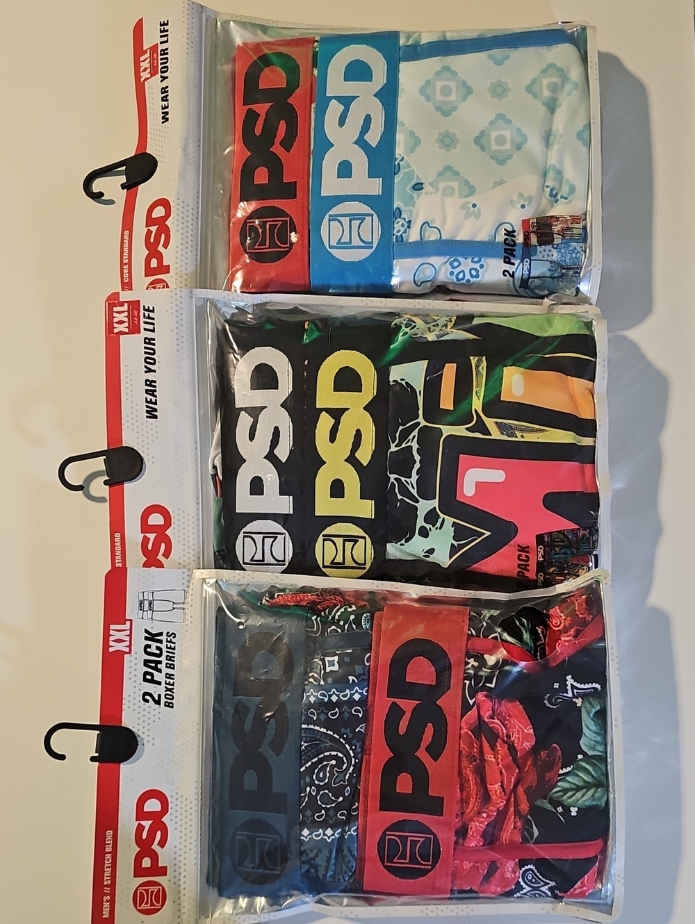 PSD Men's XXL Boxer Briefs Bundle with 6 Pairs